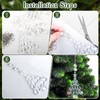 Pack of 63 Christmas Tree Decorations, DIY Acrylic Snowflakes Icicle