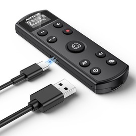 for Sony Camera Rechargeable Shutter Release, AODELAN Wireless Remote Control Zoom Focus Record Compatible with Sony ZV-E10,ZV-1F,ZV-1,A6400,A6700,A7C,A7III,A9,A9 II,DSC-RX0 II,Replace RMT-P1BT(Black)