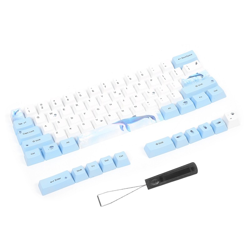 73PCs Sublimation Keycaps PBT Mechanical Keyboard Accessory PC Parts with