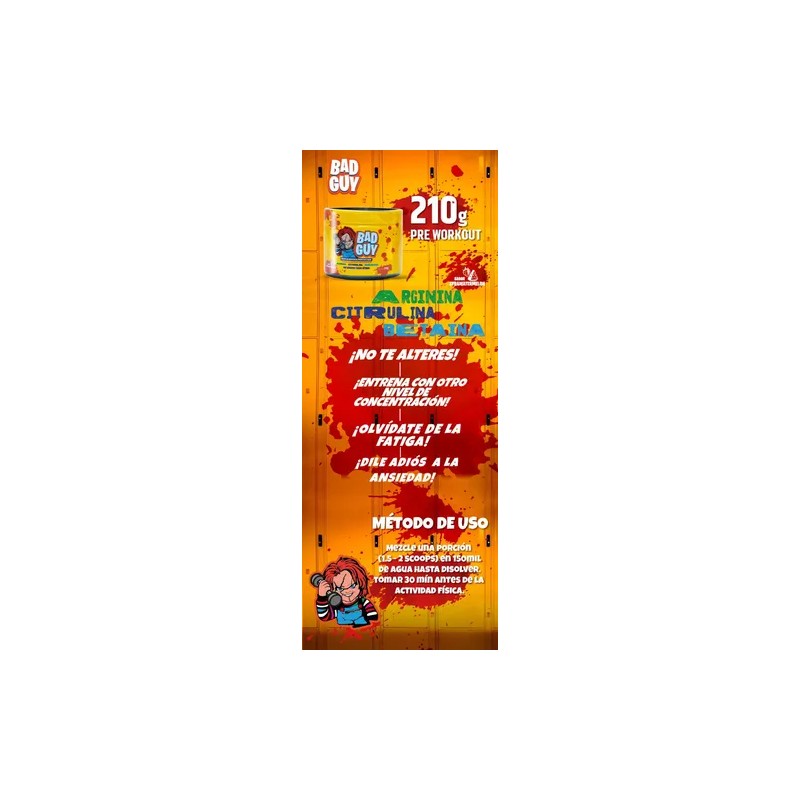 Bote Pre Entreno Bad Guy Oxido Nitrico 30 Servicios Pre