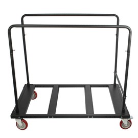 Sidasu 60" Heavy Duty Folding Table Cart with 4 PU Casters,Adjustable Steel Frame 220lbs Capacity-Transport 8-10 Round Tables,Ideal for Hotels,Banquets,Weddings,Events