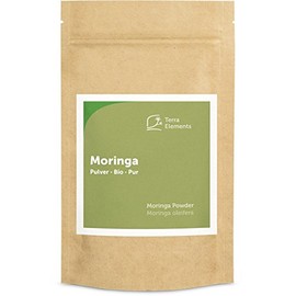 Terra Elements Organic Moringa Powder, 100 g, Moringa Oleifera, Miracle Tree, 100% Pure, Vegan, Raw Food