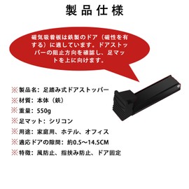 Cictokp Entrance Door Stopper, Magnetic Folding Design, Stores When Not in Use, Space Saving and Clean Appearance, Suitable for Apartments and Detached Entrance Doors, No Drilling Required, Entrance