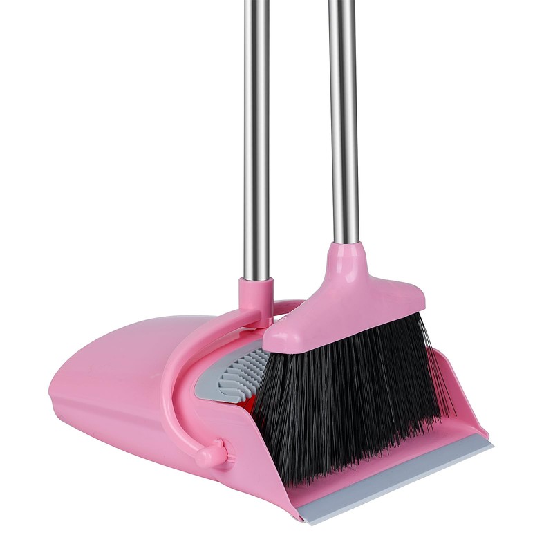 Pink Broom and Dustpan Set, Broom with Dustpan Combo Set