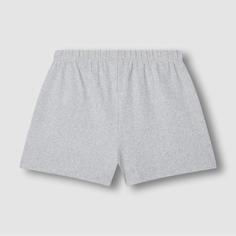 JAJU [JAJU] Women's Pointelle Short 3-Minute Lounge Pants_Melange Grey