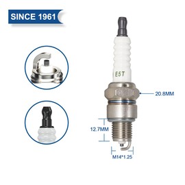 TORCH E5T Spark Plug Solid terminal Repalce for 6222/BPR5HS, 4111/BP5HS 7823/BPR4HS 3611/BP4HS, 3311/BP4H Spark Plug, for W7BC/7597 WR7BC WR7BC+, for L95YC/OE059, for W16FP-U/4019, OEM