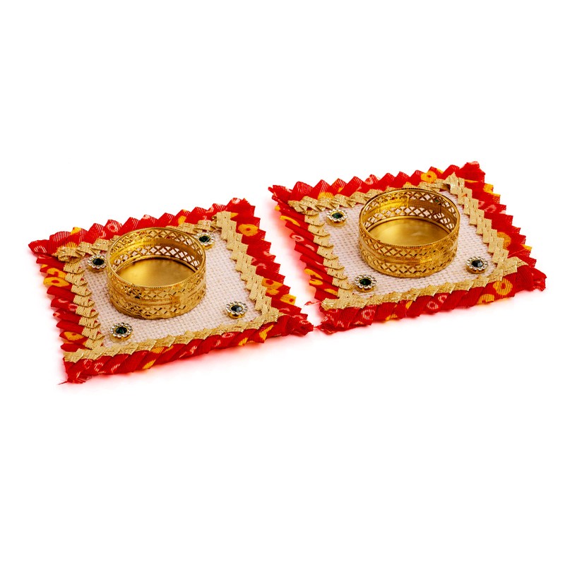 Shubh Labh Hanging with Set of 2 Tealight Holders for