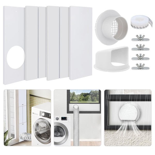 antePow Portable Window Dryer Vent Kit, Dryer Vent Window Kit