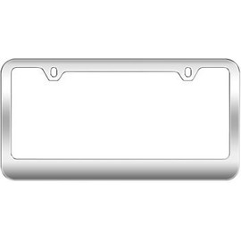 Chrome Blank License Plate Frame (Made of Metal)