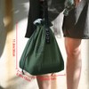 LELE LIFE Canvas Insulated Lunch Bag with Drawstring Closure, Wide-Open