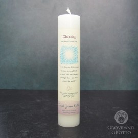 NEW Crystal Journey Herbal Magic CLEANSING Candle - Reiki Charged 7" Pillar