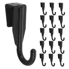 Veemoon 16Pcs Multipurpose Plastic Hook, Hanging Rack Hook Flexible Cloth Hanger Portable Hanger - High Strength - Microwave Oven Rack Utensils and Towels Kitchen and Bathroom (10mm Hole)