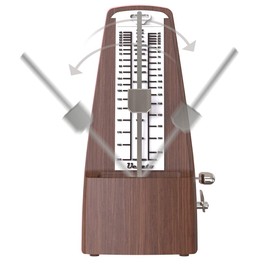 Mechanical Metronome Wood Grained Loud Sound/High Precision/No batteries Needed/for Piano/Guitar/Violin/Drum and Other Instruments (Tower design)