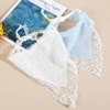 2 Pcs Head Scarf Triangle, Cute Lace Stylish Kerchief Polyester