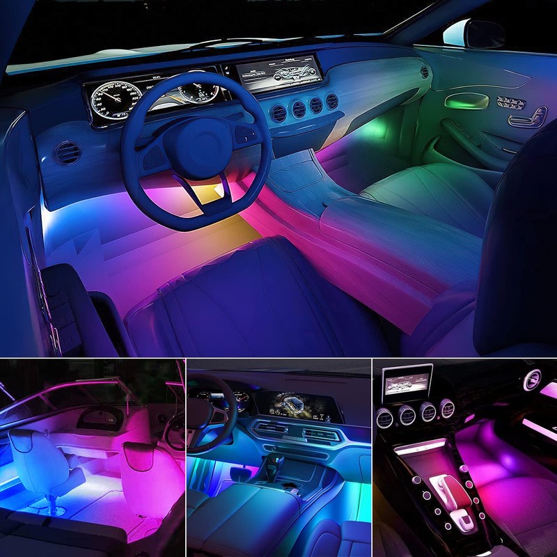 Nilight 72 LED USB Interior Strip Lights Dream Color RGB-IC