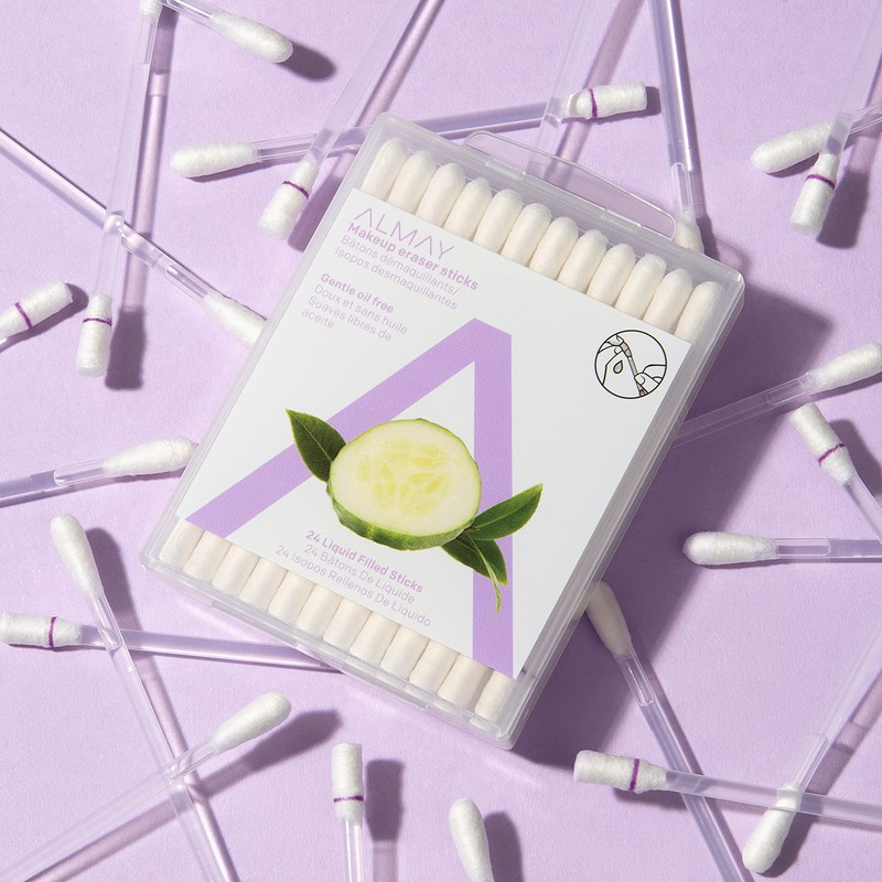 Almay Oil-Free Makeup Eraser Sticks, 24 Count (Pack of 2)