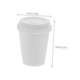 ERINGOGO 4pcs Miniature Coffee Cups for Dollhouse Tiny Takeout Coffee Cup Decor Dollhouse Accessories for