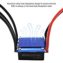 2435 3300KV Brushless Motor and 25A ESC 2.2KG Servo Programming Card Replacement for HSP Wltoys 1/16 1/18 Remote Control Truck Car