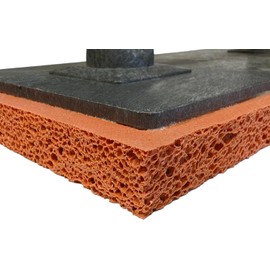 3 x Orange Rubber Coarse Sponge Float 280 x 140 x 18 mm Sponge for Plastering Rendering Smoothing (3CHSP)