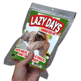 Lazy Days Trail Mix - Funny Sloth Snack Mix for Teens, Adults - Weird Stocking Stuffer, Made in America
