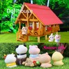 WATASHINO Animal Figurine Miniature Decoration Cat Dog Panda Chick Rabbit