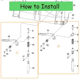 JEENDA Bob-Tach Left and Right Hand Lever Kit 6724776 6724775 for Bobcat 751 753 763 773 7753 863 873 S130 S220 S250 S300 A220 A300 S100 S130 S150 S160 T110 630 631 632 641 642 643 645