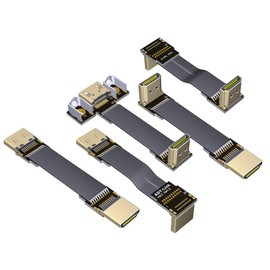 ADT-Link Shielded HD-to-HD V2.0 Built-in Extension Cable A Type 2K/144hz 4K/60Hz Computer Wire Standard Flat Ribbon Cable (10cm, A2-A4T(Male-Female))