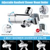 Metal Shower Diverter Valve with Hand Shower Holder, Full Flow