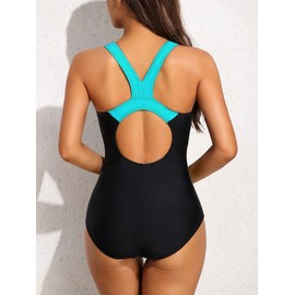 ATTRACO Swimming Costume for Womens Sports One Piece Swimmsuit Racerback Exercise Swimwear 2XL