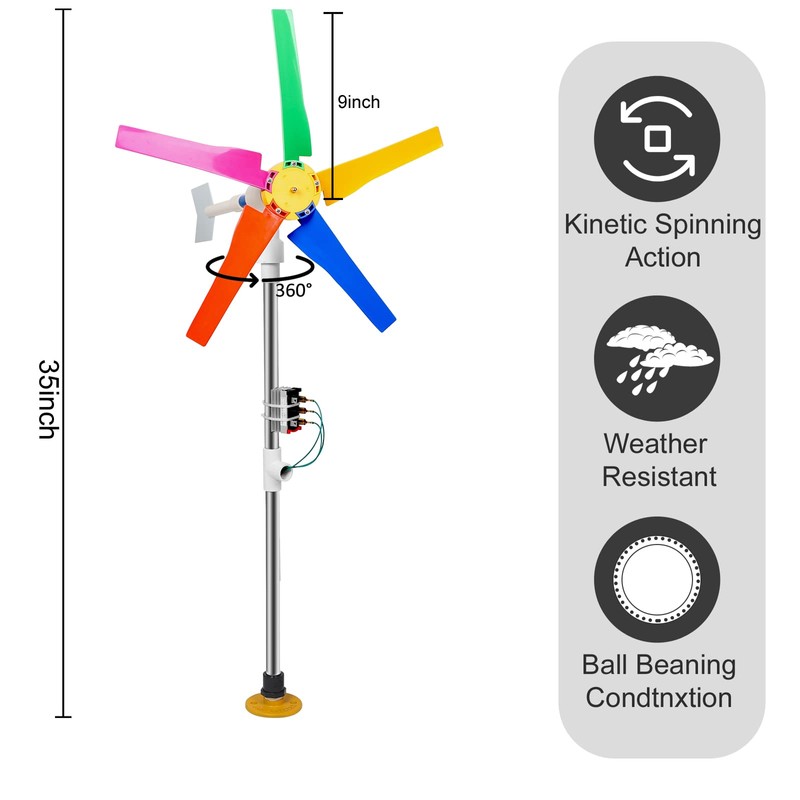 DIY Small Wind Turbine Generator Kit and Light Strip for