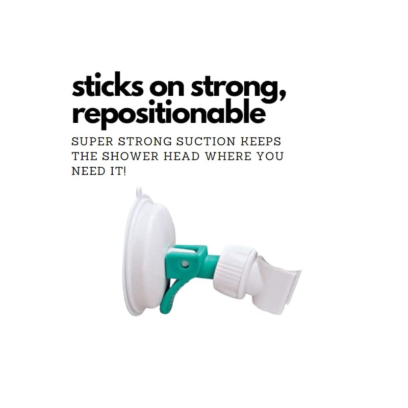 Shower Head Holder White | Handheld Mount | Vacuum Suction