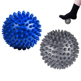 2pcs Igelball Massageball, Massage Ball mit Noppen Stachelball, Faszienball, Noppenbälle, für Beine, Füße, Hände und Rücken, Plantarfasziitis Entspannung Schmerzlinderung