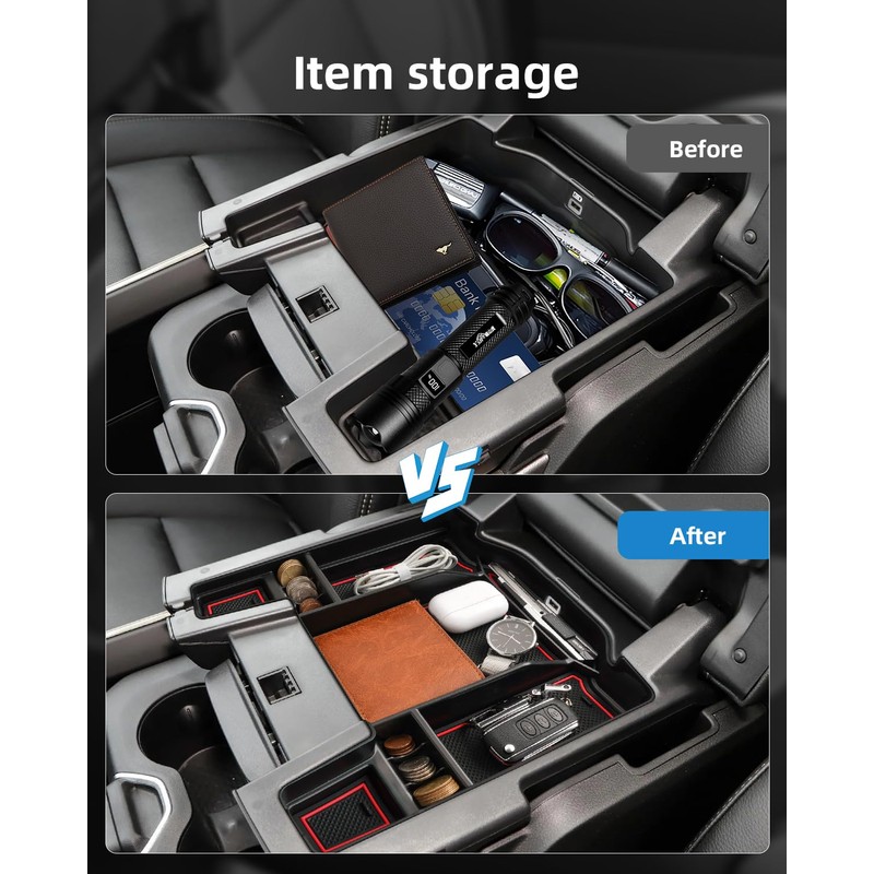 LANGBEAN Center Console Organizer for 5th Gen 2025 2024-2019 Ram