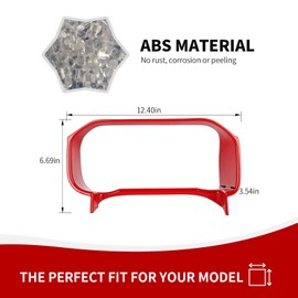 RAZPOY for Bronco Dashboard Panel Trim, Center Control Dash Board Cover Compatible with 2021-2024 Ford Bronco Interior Accessories, Red