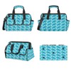 Quatrefoil Turquoise Teal 14 Pockets Tool Bags Heavy Duty Wide
