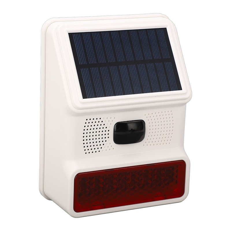 Solar Alarm Wireless DC 5V 433MHz 100dB Infrared Sensor IP65