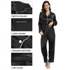 YOPUGEE Womens Satin Silk Pajamas Set Long Sleeve Button Down