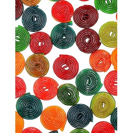 Smarty Stop Assorted Bicolor Licorice Wheel Gummy Candy (1 Pound (Pack of 1))