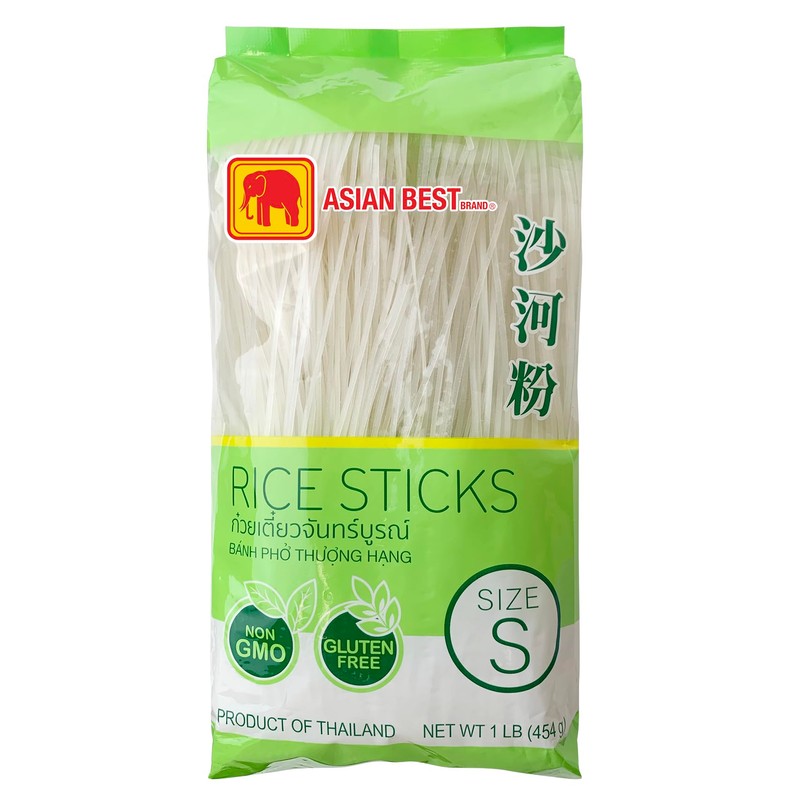 Asian Best Premium Rice Stick Noodle, Non GMO, Gluten Free,