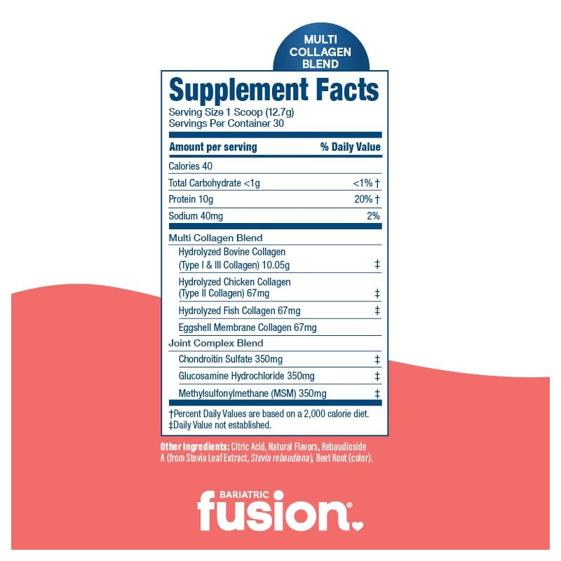 Bariatric Fusion- Fresa Pltano Multi Colgeno Protena en Polvo Plus
