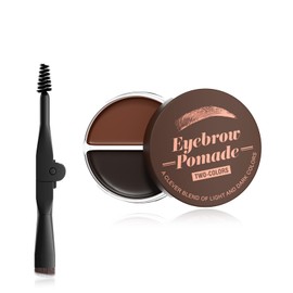 Vawolecy Eyebrow Pomade, Two-Tone Waterproof Eyebrow Pomade Cream with Brush