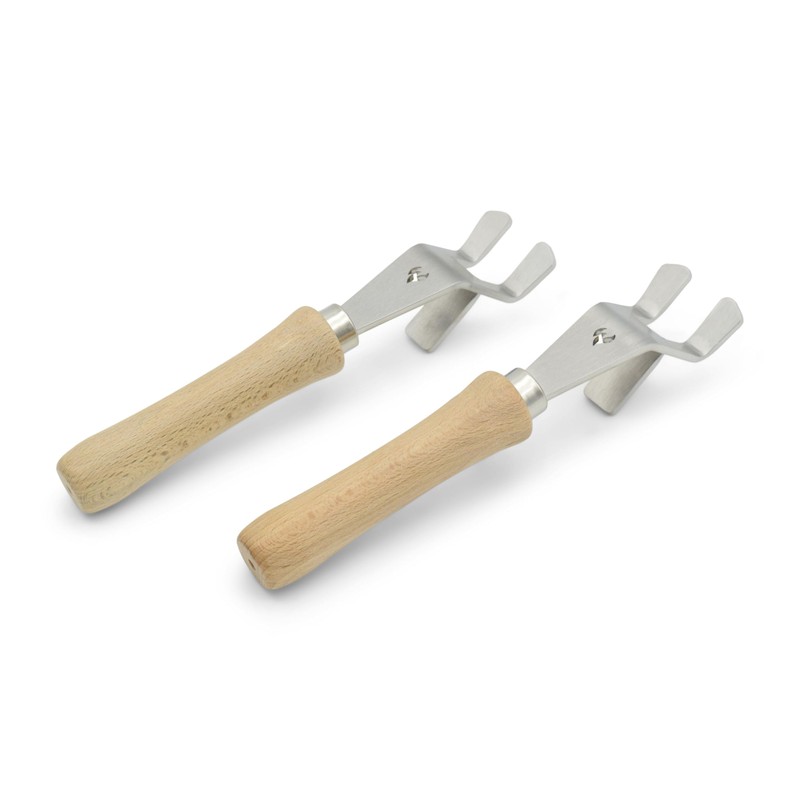 Universal handles, stainless steel grill grate lifter, removable, robust for