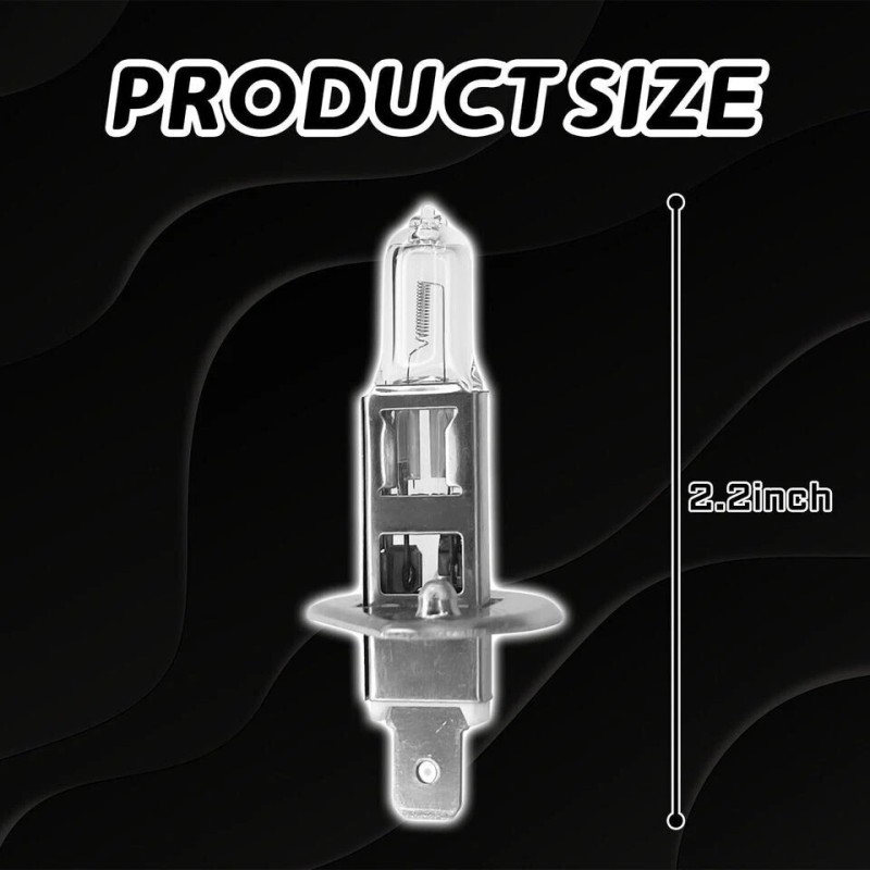PCC 2X H1 12V 55W Halogen Headlight Replacement Bulb Lamp