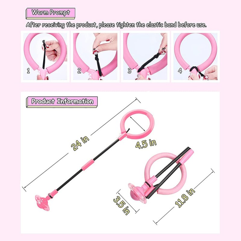 MEISHANG Swing Wheel with Light Wheel, Children's Flashing Jump Ring,