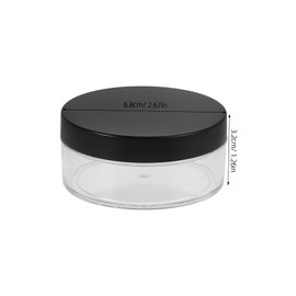 Outanaya 2pcs Portable Makeup Powder Compact Case Refillable Plastic Jar for Loose Powder Lightweight Travel Friendly Containers