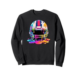 Ice Cream Drip Football Stuff Boys Men Lineman Helmet Drip Sweatshirt
