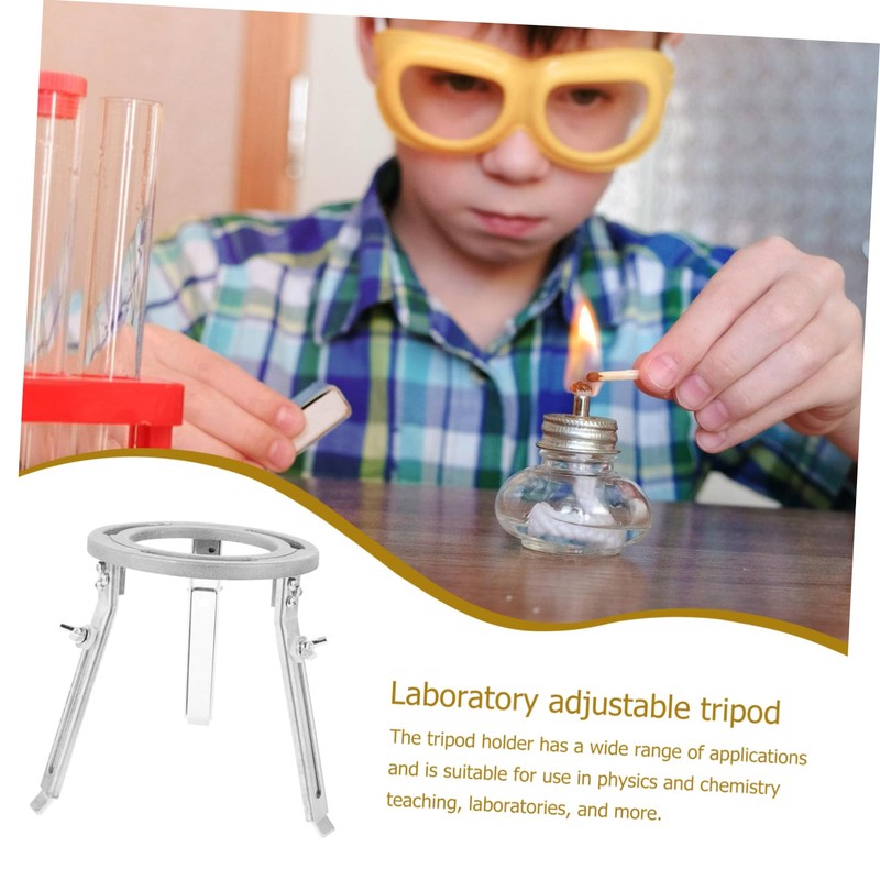 Zerodeko Adjustable Tripod Stand for Laboratory Burner Versatile Chemical Teaching