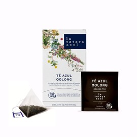 LA TETERA AZUL Oolong Blue Tea In Pyramids. 20 Individually Wrapped Pyramids.