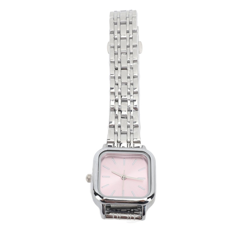 Women Quartz Watch Alloy Steel Strap Stylish Waterproof Ladies Square
