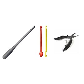 blntackle76 Hook Remover Set of 4 – Fishing Hook Remover Double-Sided 17 – 22 cm Assortment Including Fish Duster and Fishing Scissors for Fishing